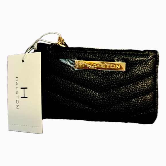 HALSTON Heritage Black Quilted Wallet NWT - Picture 1 of 4